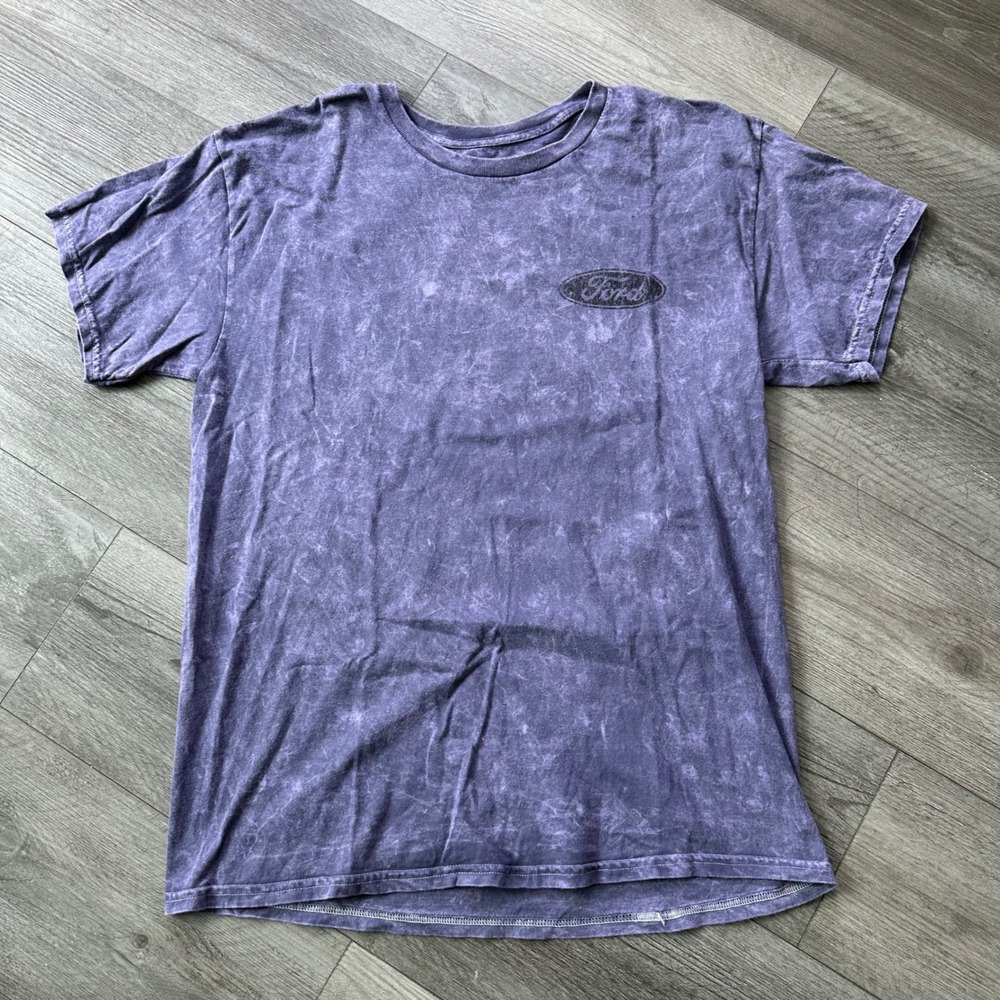 Ford Mustang Mach 1 1971 Graphic T-Shirt L Purple Acid Wash Official Licensed